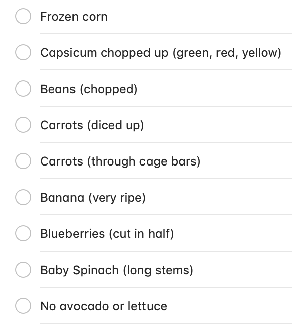 Bird food